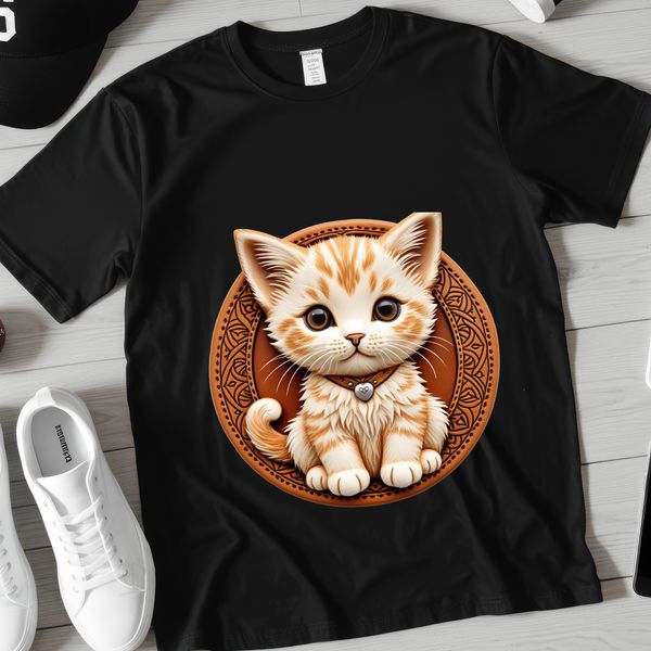 A high-resolution PNG image of a small domestic cat in a sitting position on a transparent background.