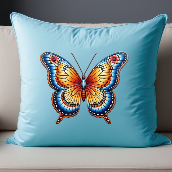 Colorful Butterfly Illustration with Clear Background A high resolution transparent butterfly illustration with a clear background.