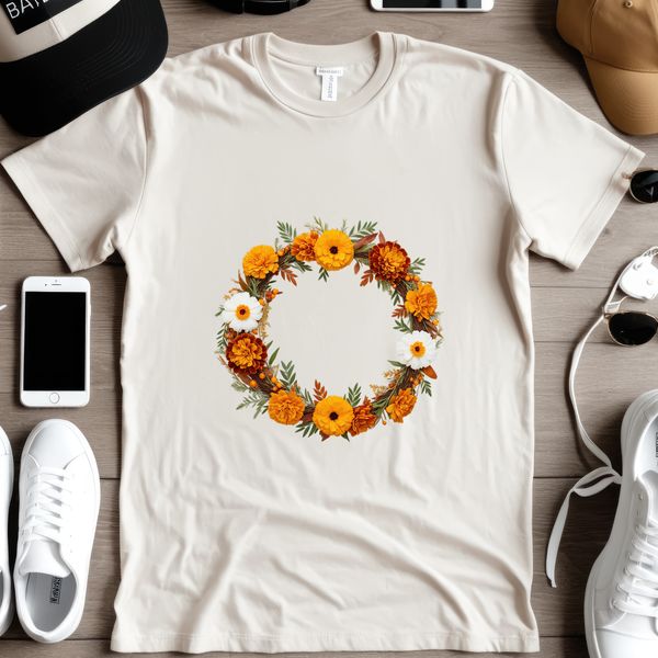 A high-resolution floral wreath with clear background suitable for print-quality use in DIY projects or commercial designs.