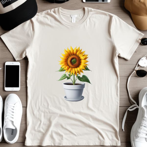 Bright Floral Design Element PNG A high-resolution PNG image of a bright yellow sunflower in full bloom, set against a clear transparent background.