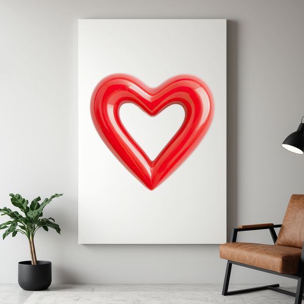 Simple Heart Design PNG A clear transparent PNG heart icon with a simple design.