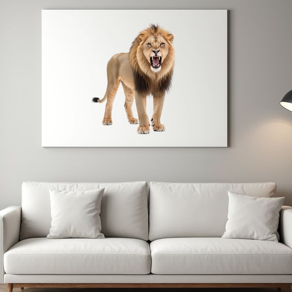 Free High-Res Lion Image Download A high-resolution PNG image of a wild African lion with a clear background.