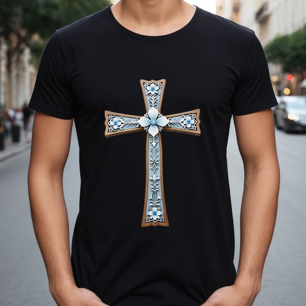 Classic Cross Design PNG Image A free downloadable PNG image of a classic cross design suitable for various personal and commercial uses.
