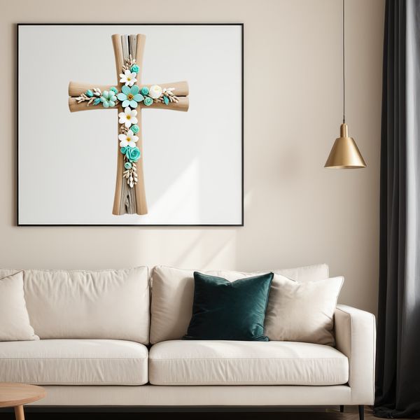 High-Res Cross Design for Personal Use A detailed, high-resolution image of a traditional Crucifix with intricate details.