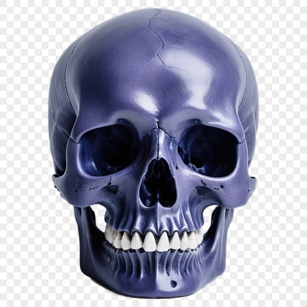 Human Skull Transparent PNG A transparent PNG image of a human skull with a clear background.
