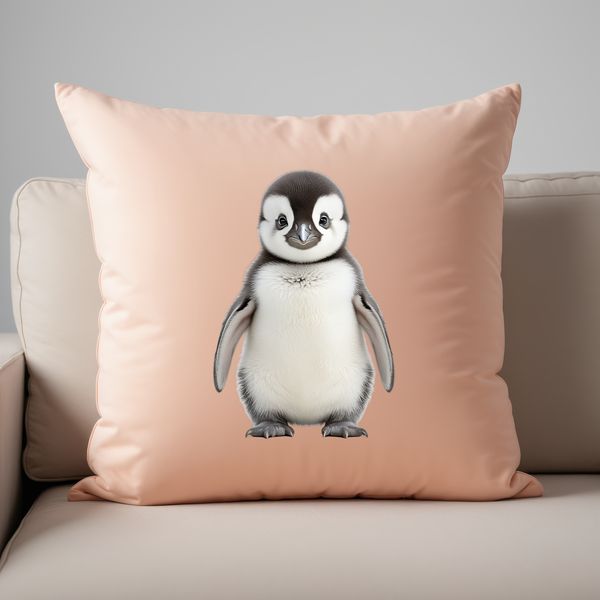 High-Resolution Penguin Photo Free Download A close-up image of a young penguin with a clear background, suitable for commercial and personal use.