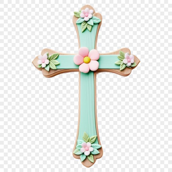 Transparent Cross Silhouette A large, transparent PNG file featuring a traditional cross design with a clean and minimalist aesthetic.