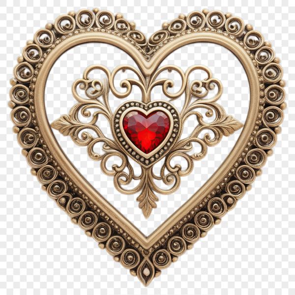 Heart Icon with Clear Background PNG A transparent vector heart icon with clear background.