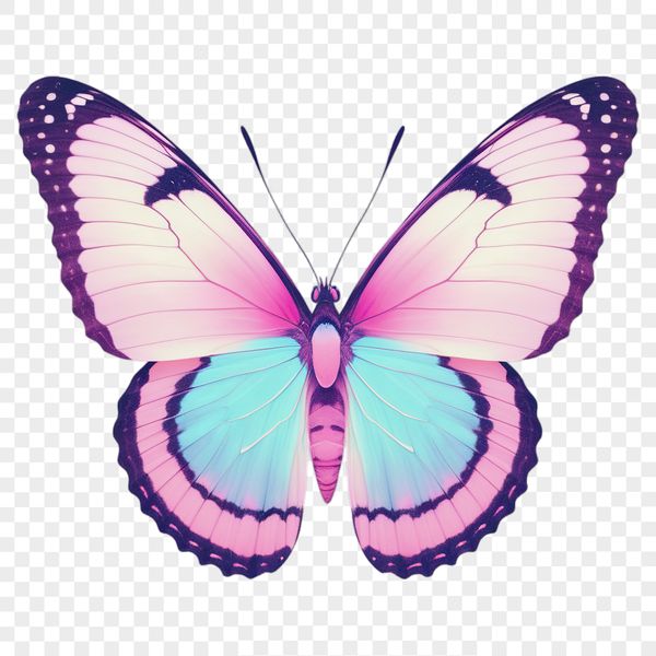 A colorful butterfly with delicate wings, suitable for personal and commercial projects.