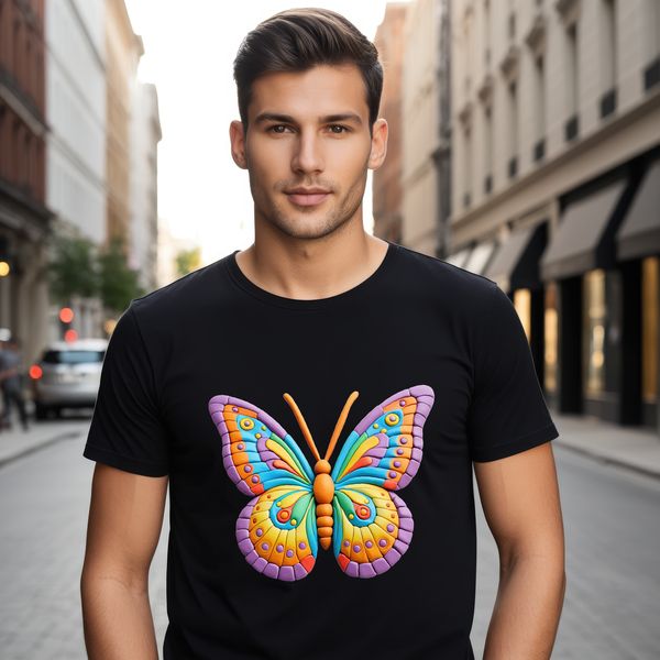 Beautiful Butterfly Illustration PNG A high-resolution image of a colorful butterfly with a transparent background, suitable for sublimation and commercial use.