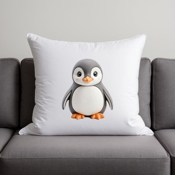 Waddling Penguin on Land A small penguin waddling on land with a smooth, transparent background.