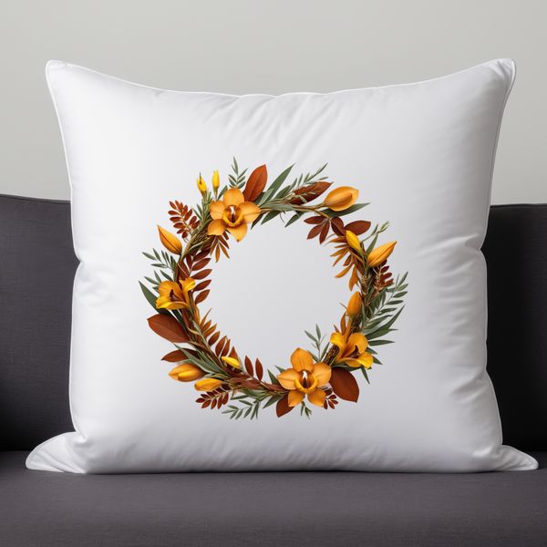 Delicate Floral Design for Digital Use A floral wreath designed with a clear background, suitable for digital use in various creative projects.