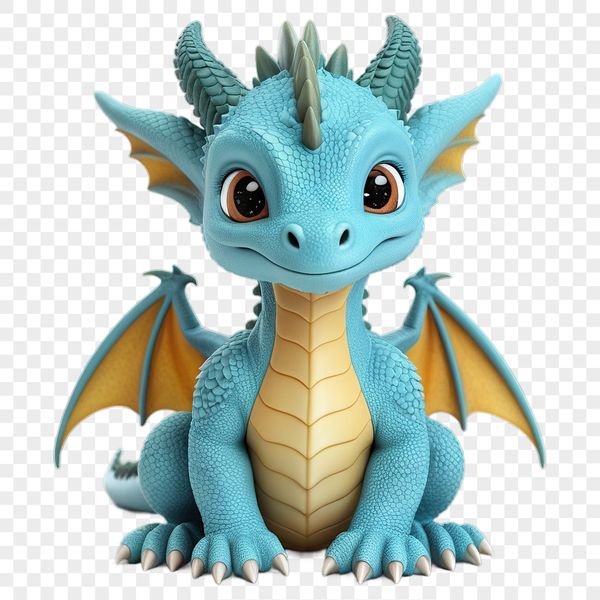 A free large-scale PNG graphic of a detailed dragon design suitable for commercial and personal use projects.