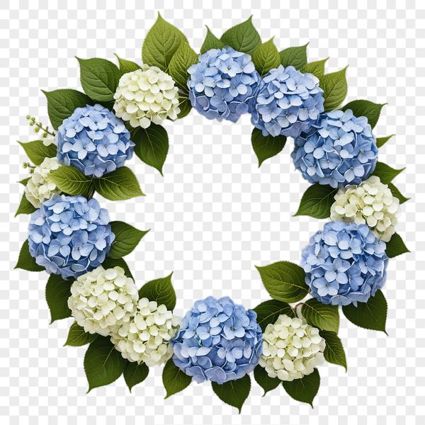 A floral wreath made up of various flowers and greenery, suitable for DIY projects such as invitations and signs.