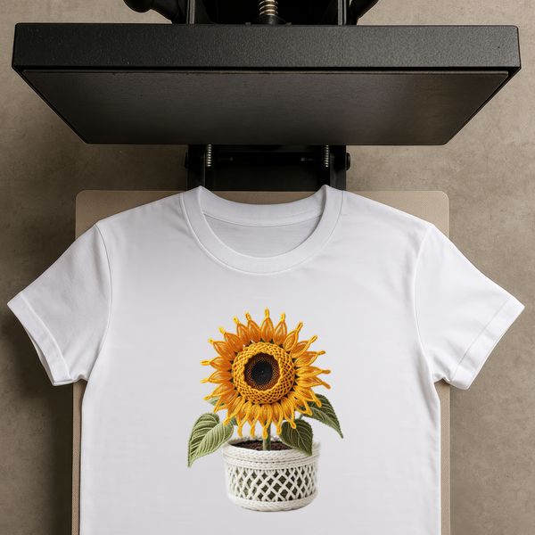 High-Res Floral Illustration A high-resolution PNG image of a sunflower in a flower pot with a clear background.