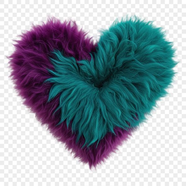Clear background illustration of a large, detailed heart in PNG format.