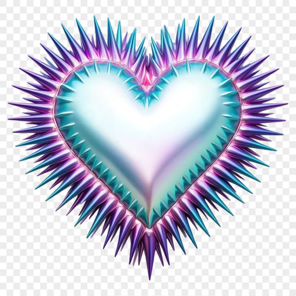 A transparent PNG heart symbol with a clear background, ideal for high-resolution printing.