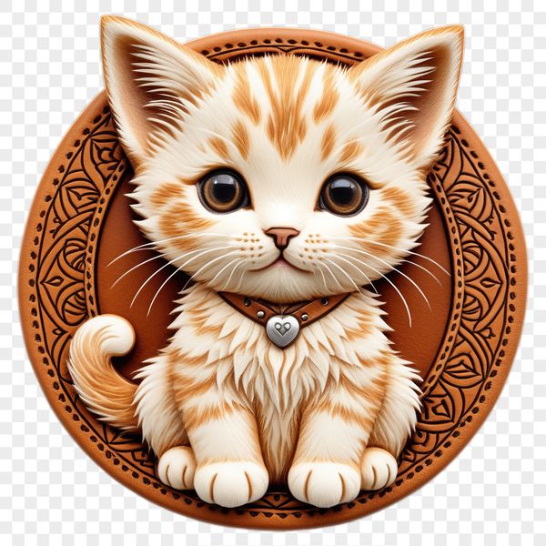 A high-resolution PNG image of a cute little kitten with a clear background.