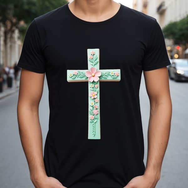 Beautiful Religious Symbol Cross A transparent PNG image of a simple crucifix cross with a clear background, suitable for various designs.