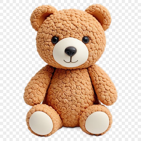 Free Large Bear Clipart A high-resolution transparent teddy bear image on a clear background.