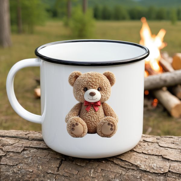 A large, transparent teddy bear with a clear background, suitable for sublimation printing or web design.