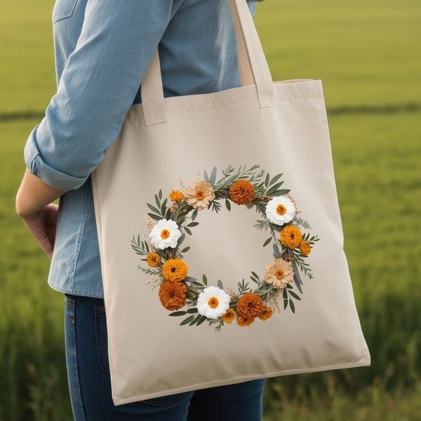 Free Downloadable Floral Decoration A floral wreath made with various flowers and foliage on a transparent background, ideal for printing or digital use.