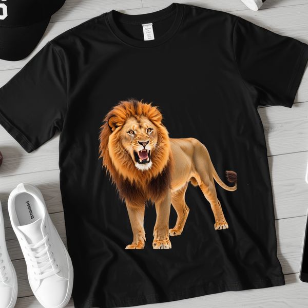 Large Transparent Lion Icon Large transparent PNG image of a majestic lion with a clear background.