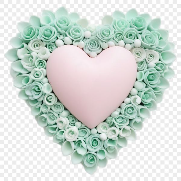 PNG graphic of a stylized love heart icon with transparent background.