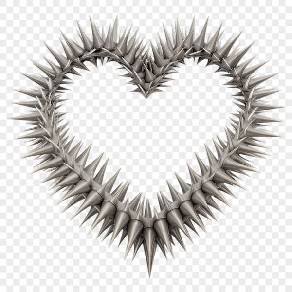 Transparent love heart icon designed for high-resolution print projects.