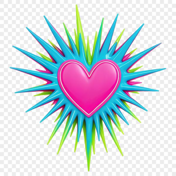 A high-resolution transparent PNG heart icon with a clear background.