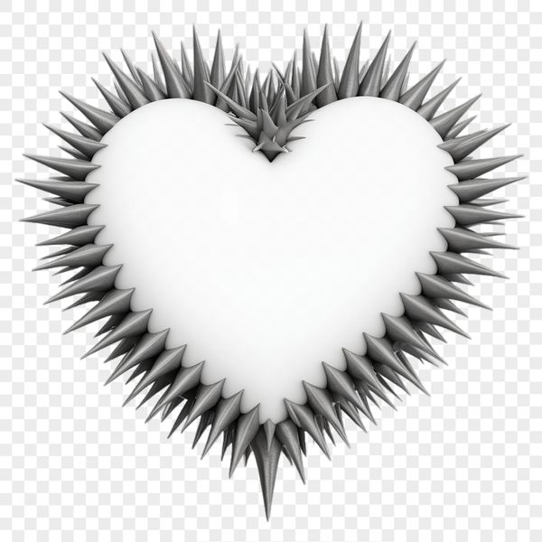 A high-resolution PNG heart with a clear background, suitable for commercial use.