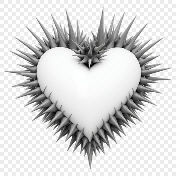 Free Love Icon PNG Image A simple transparent love heart with a clear background, suitable for sublimation printing.