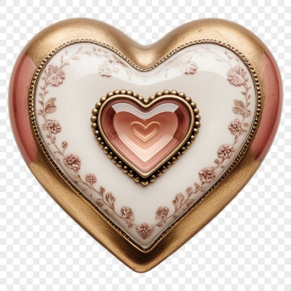 A high-resolution transparent PNG graphic of a love heart with a clear background, suitable for commercial or personal use.