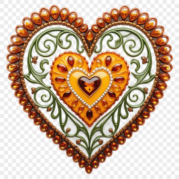 Romantic Heart Icon A transparent PNG image of a love heart icon with a clear background.