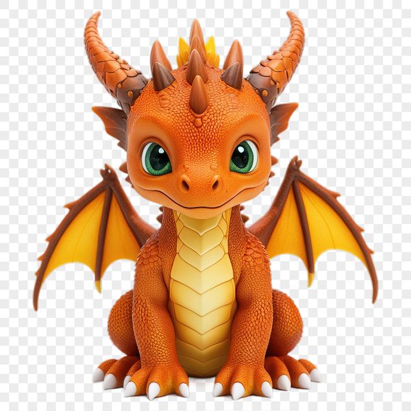 Magical Dragon Icon A high-resolution PNG image of a mythical creature dragon with a clear transparent background.