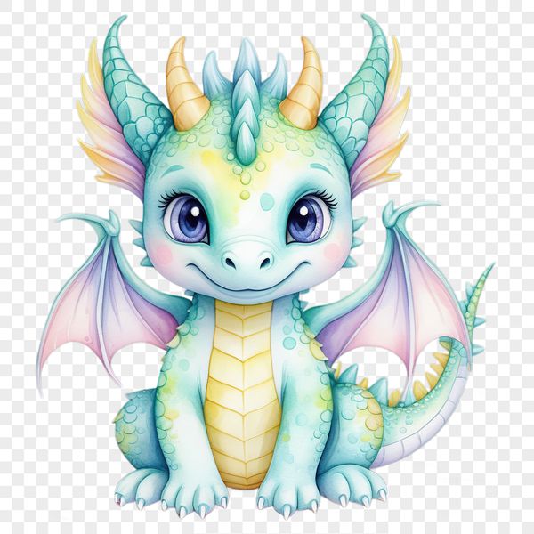 High-Res Transparent Dragon PNG A high-resolution transparent image of a mythical dragon for commercial or personal use.