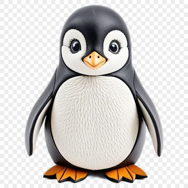 A young penguin waddling on the ice.