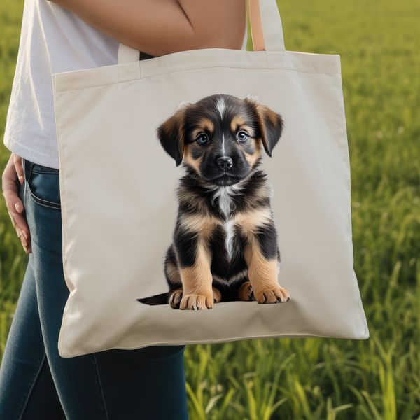 A free and customizable PNG image of a small dog with a simple design.