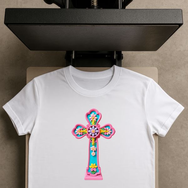 Christian Cross Symbol PNG Icon A simple transparent PNG image of a Christian cross with intricate details.