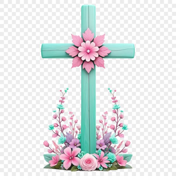 High resolution image of a traditional religious cross in vector format.