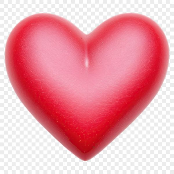 A high resolution heart icon with a transparent background, suitable for commercial or personal use.