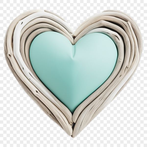 Love Symbol in a Clear Background A high-resolution heart graphic in a single color on a transparent background.