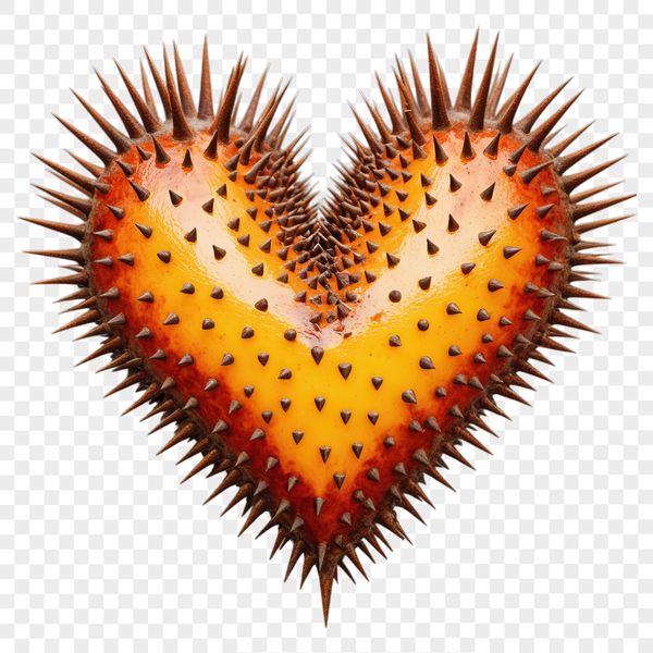 Simple heart shape with clear background in high resolution PNG format.