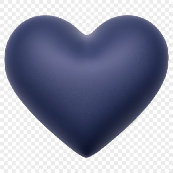 A transparent PNG heart with a clear background, ideal for digital designs.