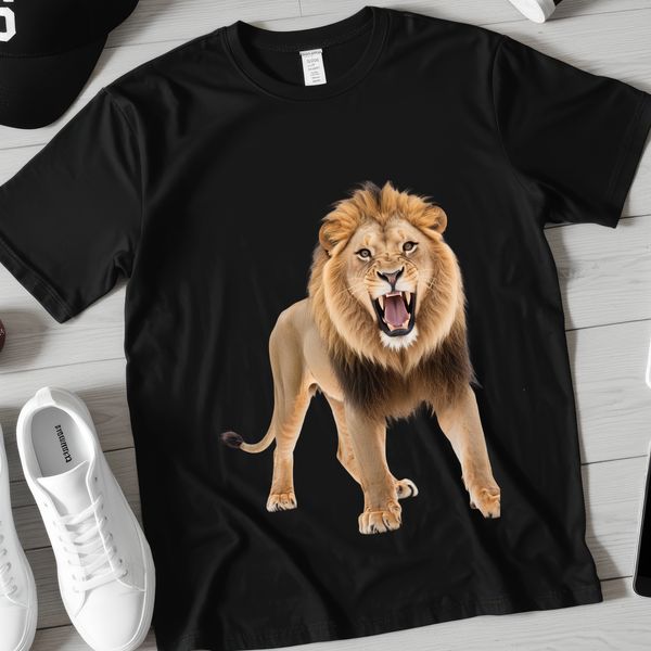 Beautiful Wild Animal PNG A high-resolution illustration of a lion with a clear background, suitable for commercial or personal use.