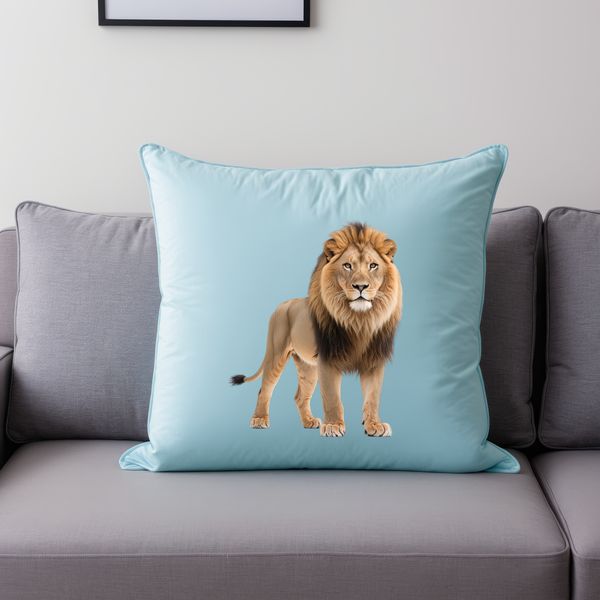 Majestic Lion Silhouette with Clear Background A high-resolution image of a majestic lion with a clear transparent background.