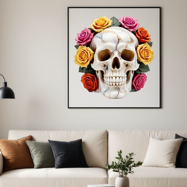 High Resolution Skull Design for Commercial Use A detailed illustration of a skull with a clear background and transparent PNG format.
