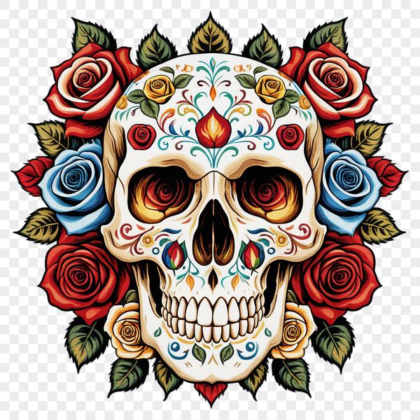 Free Skull PNG Image A large, transparent PNG image of a skull with a clear background, suitable for commercial or personal use.