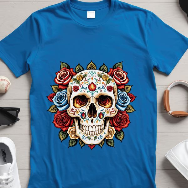 Skull Design for Print and Web A detailed illustration of a skull with a clear background.