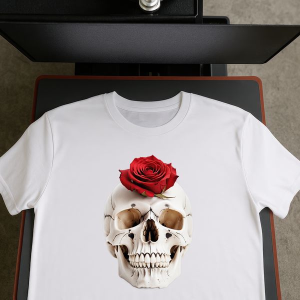A transparent skull icon on a clear background, designed for high-resolution printing and commercial use.